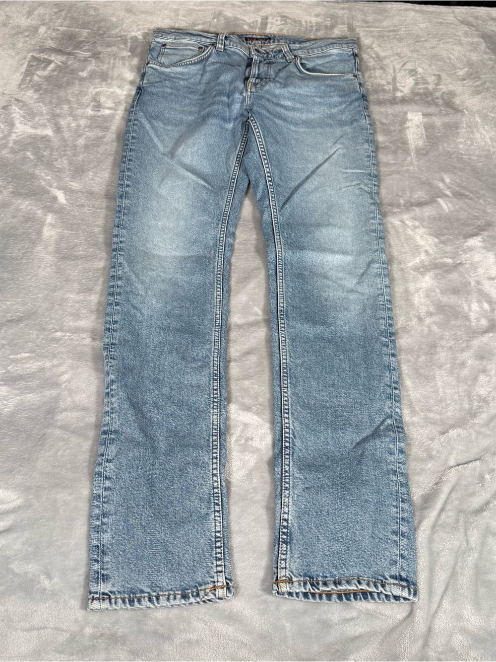 Nudie Jeans Mens 34x36 (Fits 34x34) Skinny Fit Lean Dean Blue Hope Light Wash